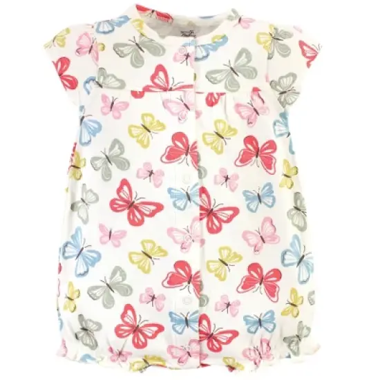 Touched by Nature Baby Girl Organic Cotton Rompers 3pk, Butterflies image {3}