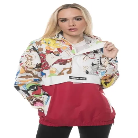 Members Only Women's Looney Tunes Collab Popover Oversized Jacket image {3}