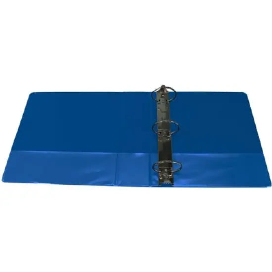 School Smart Round Ring View Binder, Polypropylene, 3 Inches, Blue image {1}