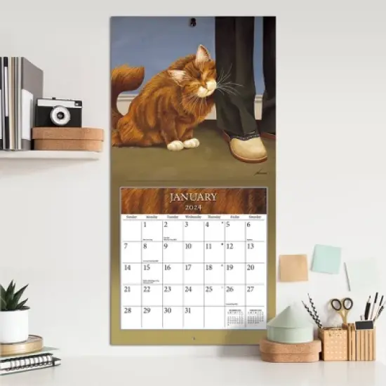 Lang 2024 Wall Calendar 12"x12" Cats image {3}