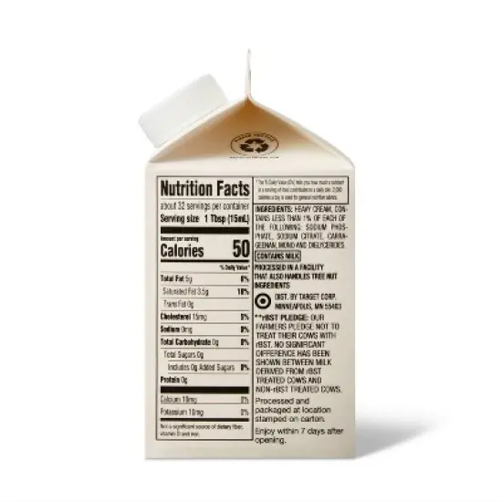 Heavy Whipping Cream - 16 fl oz (1pt) - Good & Gather&trade; image {2}