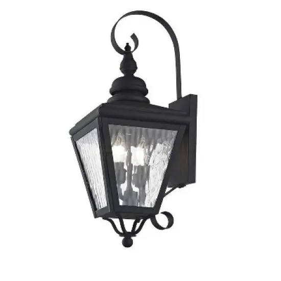 Livex Lighting Cambridge 2 - Light Wall Light in  Black image {3}