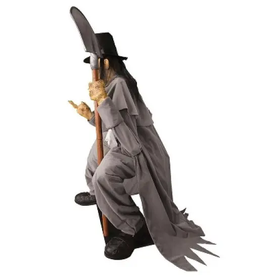 Tekky Toys Animated Crouching Grave Digger Halloween Decoration - 43 in - Gray image {1}