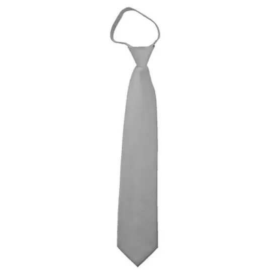 Men's Solid Color Zipper Neckties image {36}