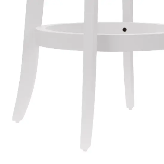 30" Savana Wood Bar Height Swivel Stool White - Hillsdale Furniture image {10}