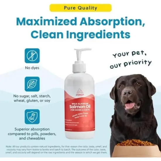 Wild Alaskan Salmon Oil for Cats & Small Dogs, Supports Skin, Coat, Joint & Overall Well-Being, Pure & Premium Alaskan Salmon Oil W/ No Fillers, 16 oz image {4}