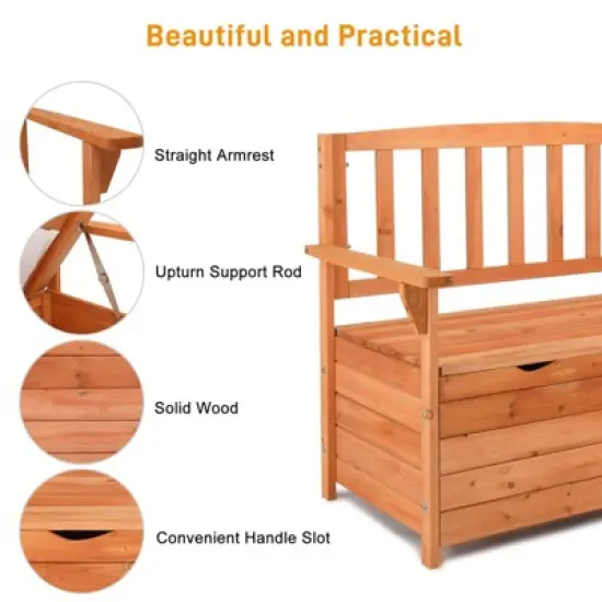 Karl Home | Wood Outdoor Storage Bench image {4}