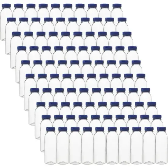 Clear Plastic Bottles 8oz PET Bottle with Flip-top Caps Made in USA - Pack of 100 image {7}