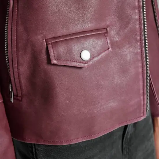 Women's Faux Leather Biker Jacket - Wild Fable&trade; image {6}