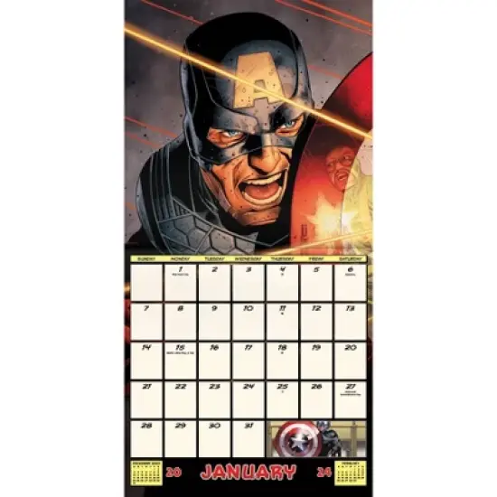 Trends International Inc. 2023-24 Wall Calendar 12"x12" Marvel Avengers image {1}