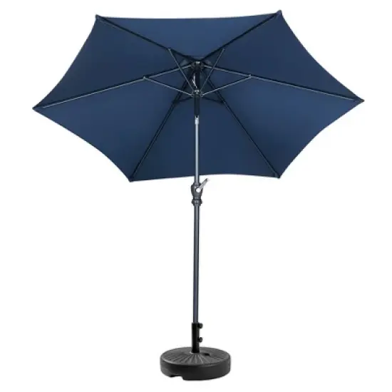 Ainfox 7.5ft Patio Umbrella Black With Umbrella Base image {2}