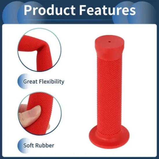 Unique Bargains Bike Handlebar Grips Covers 5.12" Red 1 Pair image {3}