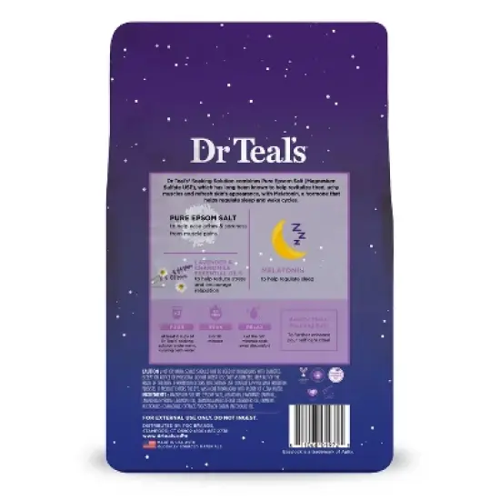 Dr Teal's Epsom Salt Magnesium Soak - Sleep Blend with Melatonin, Lavender & Chamomile image {5}
