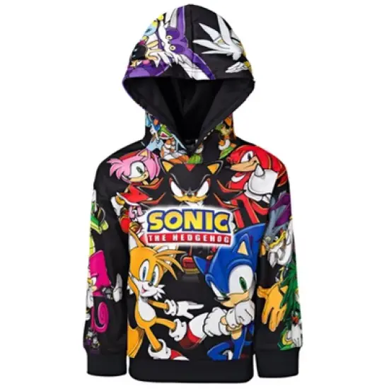 SEGA Sonic the Hedgehog Knuckles Shadow Tails Fleece Pullover Hoodie Little Kid to Big Kid image {7}