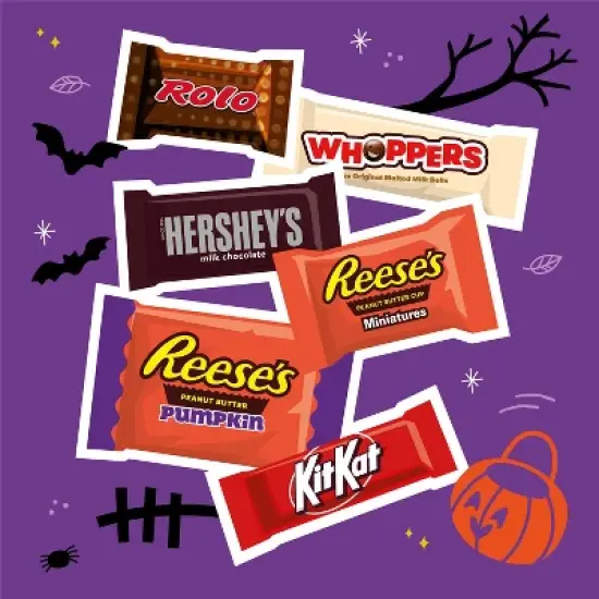 HERSHEY'S Chocolate Assorted Halloween Candy Miniatures - 19.62oz/60pc image {4}