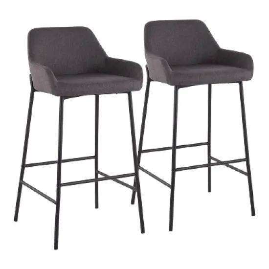 Set of 2 Daniella Metal Polyester Barstool - LumiSource image {9}