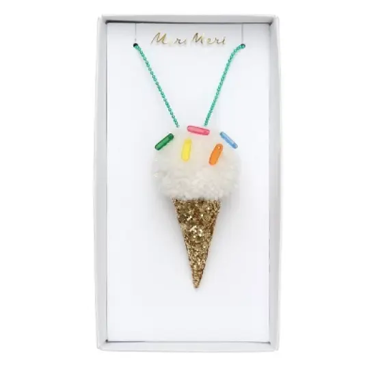 Meri Meri Ice Cream Pompom Necklace (Pack of 1) image {3}