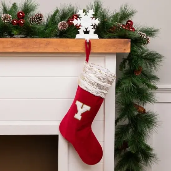 Northlight Velvet JOY Christmas Stockings - 20"- Red - Set of 3 image {4}