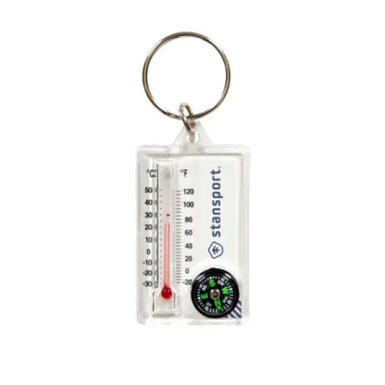 Stansport Zipper Pull Compass and Thermometer image {5}