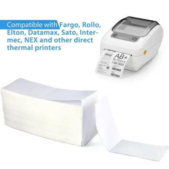 LotFancy 4x6 in Thermal Labels, 2000 Shipping Labels, Perforated, White Postage Mailing Labels image {5}