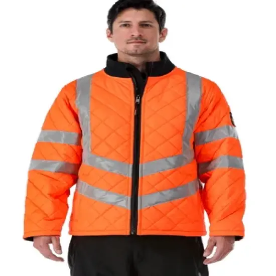 RefrigiWear HiVis Insulated Diamond Quilted Water Repellent Jacket image {1}
