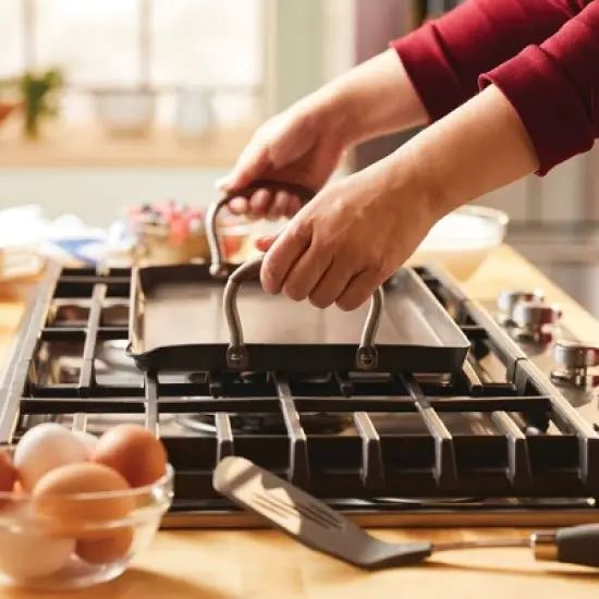 Anolon Advanced Home 10"x18" Double Burner Griddle Bronze image {3}