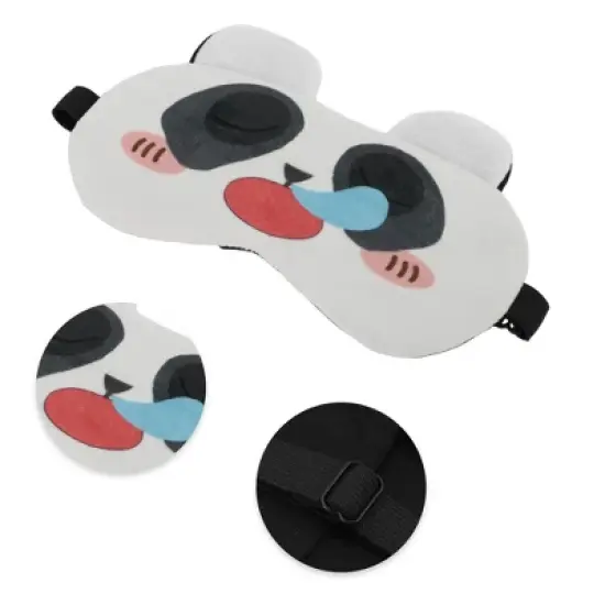 Unique Bargains Soft Cartoon Sleep Mask Runny Nose Gray White 1 Pc image {2}