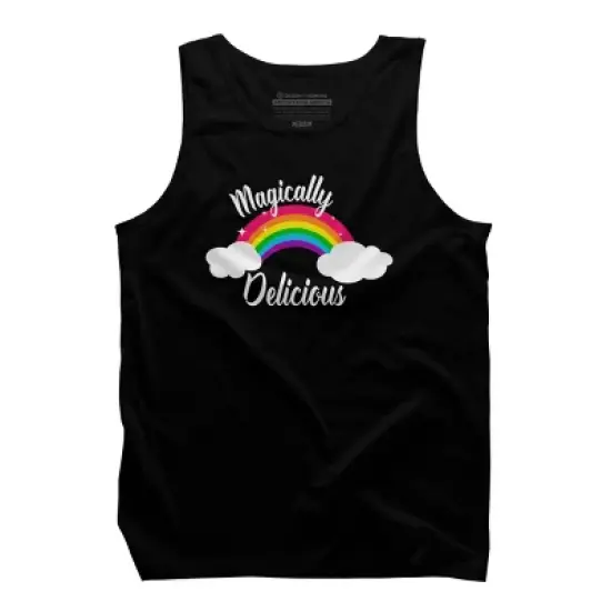 Men's Design By Humans Magically Delicious Rainbow Clouds By TheRandom Tank Top image {2}