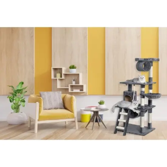 Go Pet Club 62" Classic Cat Tree with Sisal Covered Posts F67 image {8}