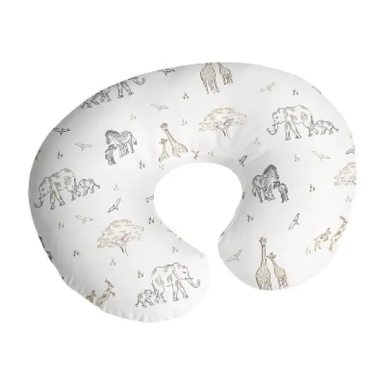 Sweet Jojo Designs Gender Neutral Unisex Support Nursing Pillow Cover (Pillow Not Included) Serengeti Animals Multicolor image {6}