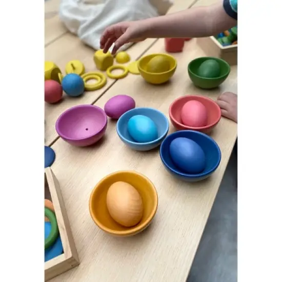 TickiT Rainbow Wooden Bowls image {4}
