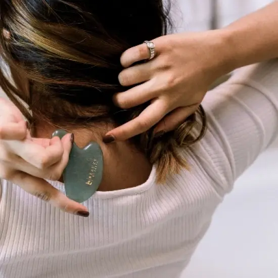 Beauty by Earth Jade Gua Sha Tool for Face, Massage Stone image {8}