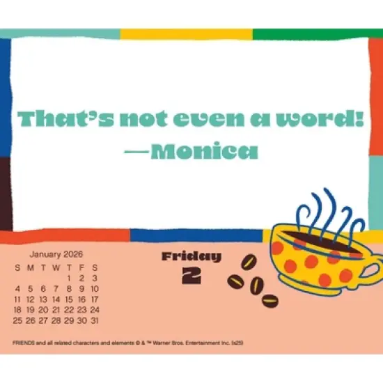Trends International 2026 Friends Dayata Time 6.12"x5.37" Box Calendar image {3}
