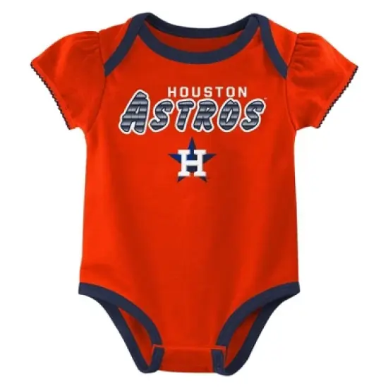 MLB Houston Astros Infant Girls' 3pk Bodysuits image {2}