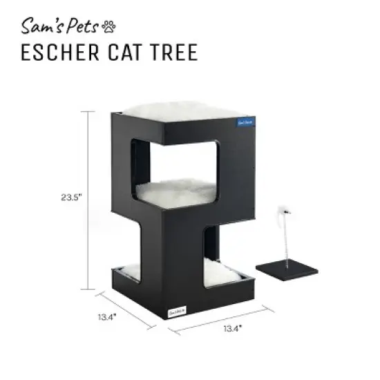 Escher Cat Tree 23.5'' in Black image {5}