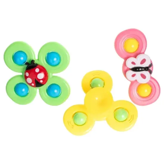 Suction Cup Spinner Toys for Toddlers, Suction Cup Fidget Spinner Bath Toys, Spinning Top Baby Sensory Toys for Toddlers 1-3 Boys Girls image {10}