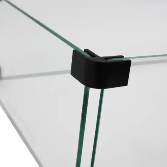 Courtyard Casual Rec. Wind Guard  Transparent Tempered Glass 4pcs/set/Ctn, with hardware kit image {1}