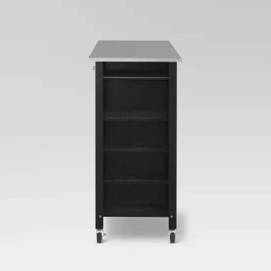 Full Savannah Stainless Steel Top Kitchen Island Cart - Crosley image {4}