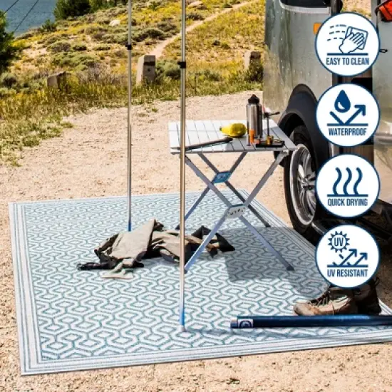 Marvao Diamond Trellis Indoor/Outdoor Area Rug - JONATHAN Y image {8}