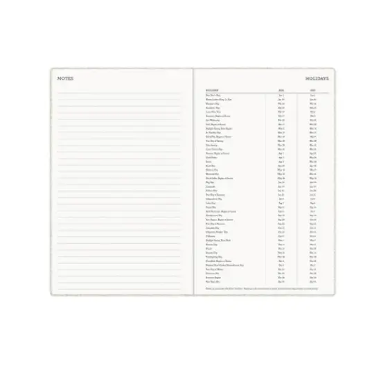 Morris & Co. by Blue Sky 5"x8" 2026 Weekly/Monthly Bookbound Planner Hardcover Blackthorn Natural Linen image {8}