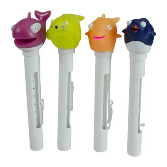 Pool Central 8.25" Sea Babies Floating Pool Thermometers - Set of 4 image {1}