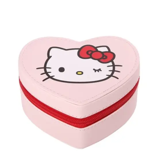 Sanrio Hello Kitty Heart Shaped Jewelry Travel Case image {2}