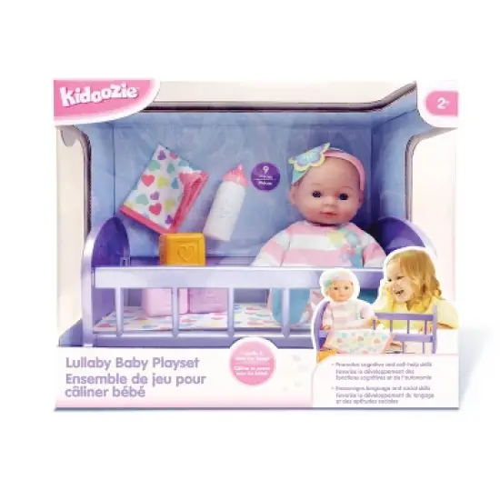 Kidoozie Lullaby Baby Playset - Soft Body Doll and Crib for children ages 2 and older image {4}