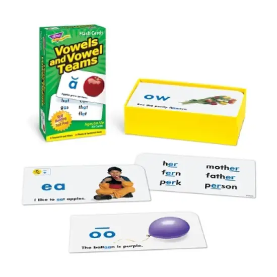 TREND Vowels and Vowel Teams Skill Drill Flash Cards image {2}