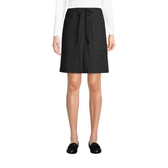 Lands' End Women's High Rise Elastic Waist Pull On Soft Cotton Blend Skort image {4}