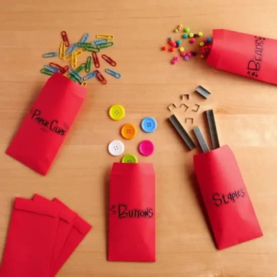 Okuna Outpost 100 Pack Red Money Envelopes for Cash, Coins, Saving, Budgeting (Small, 3.5x6.5in) image {2}