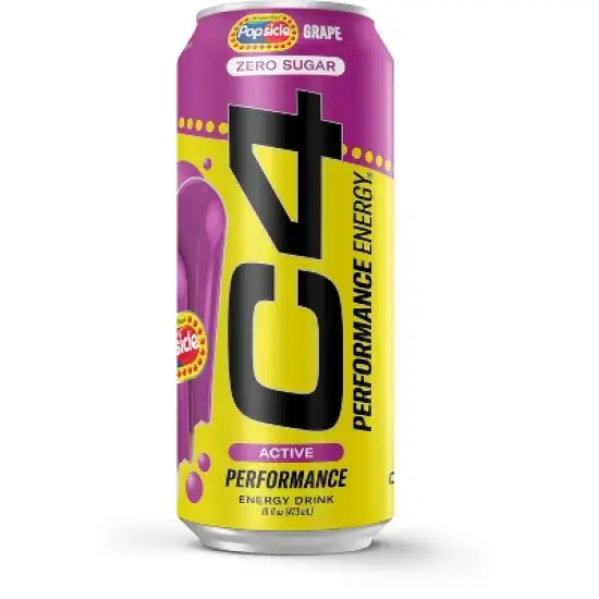 C4 Performance Grape Popsicle Energy Drink - 16 fl oz Can image {4}