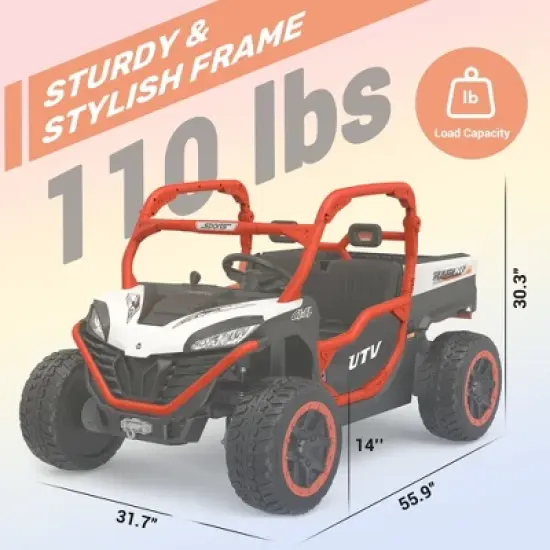 ANPABO 24V Truck Two Seater With Remote And Bluetooth image {4}