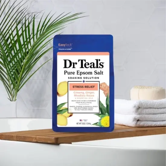Dr Teal's Stress Relief & Essential Oils Pure Epsom Salt Soaking Solution - 3lbs image {4}