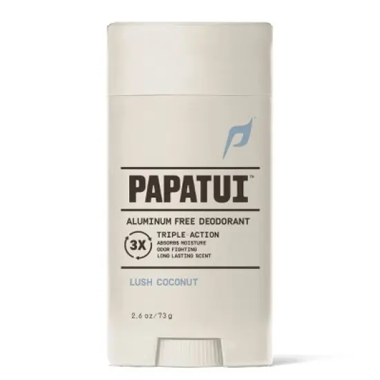 Papatui Men's Aluminum-Free 48-Hour Odor Protection Solid Deodorant - Lush Coconut - 2.6oz image {1}